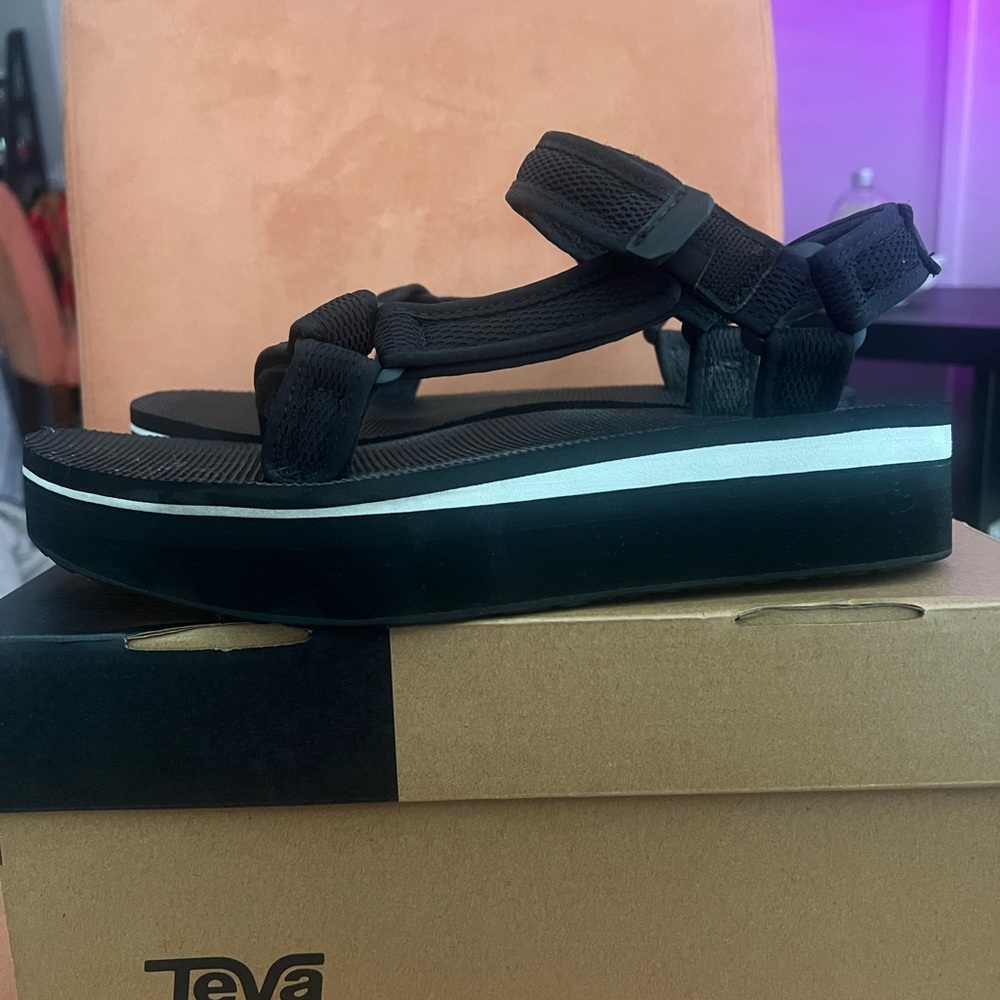 Teva Black Platform Sandals